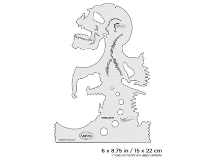 Iwata Artool Skullmaster Screaming Freehand Airbrush Template by Craig Fraser