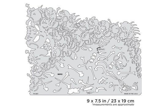 Iwata Artool Son of Skullmaster Bonz Freehand Airbrush Template by Craig Fraser