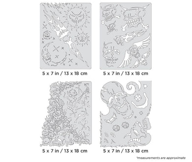 Iwata Artool Son of Skullmaster Mini Series Set Freehand Airbrush Template by Craig Fraser