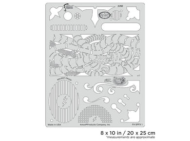 Iwata Artool Steampunk FX Junk Freehand Airbrush Template by Craig Fraser