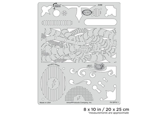 Iwata Artool Steampunk FX Junk Freehand Airbrush Template by Craig Fraser