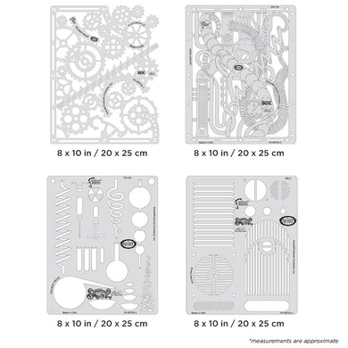 Iwata Artool Steampunk FX2 Set Freehand Airbrush Template by Craig Fraser