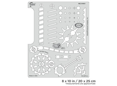 Iwata Artool Steampunk FX Mechanix Freehand Airbrush Template by Craig Fraser