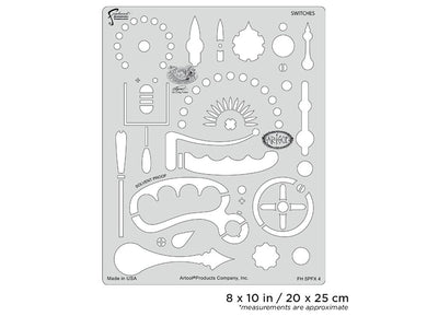 Iwata Artool Steampunk FX Switches Freehand Airbrush Template by Craig Fraser