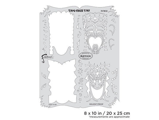 Iwata Artool Tiki Master Tribal Tiki Freehand Airbrush Template by Dennis Mathewson