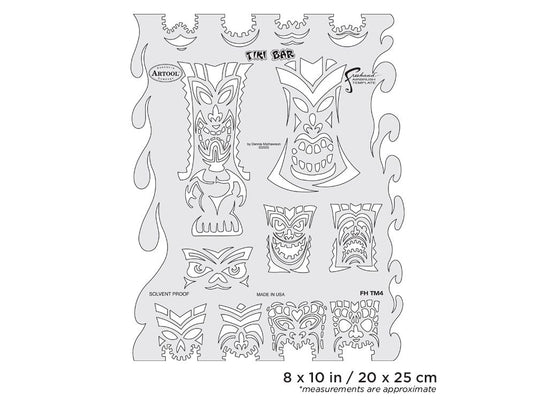 Iwata Artool Tiki Master Tiki Bar Freehand Airbrush Template by Dennis Mathewson