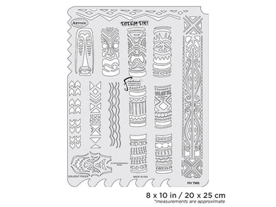 Iwata Artool Tiki Master Totem Tiki Freehand Airbrush Template by Dennis Mathewson