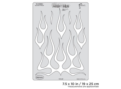 Iwata Artool Freehand Airbrush Templates Flame-o-rama Ol' School by Craig Fraser