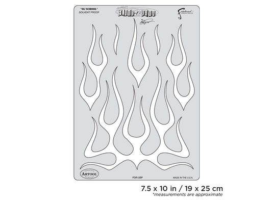 Iwata Artool Freehand Airbrush Templates Flame-o-rama Ol' School by Craig Fraser