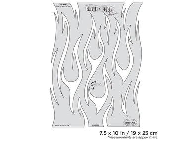 Iwata Artool Freehand Airbrush Templates Flame-o-rama Slash by Craig Fraser