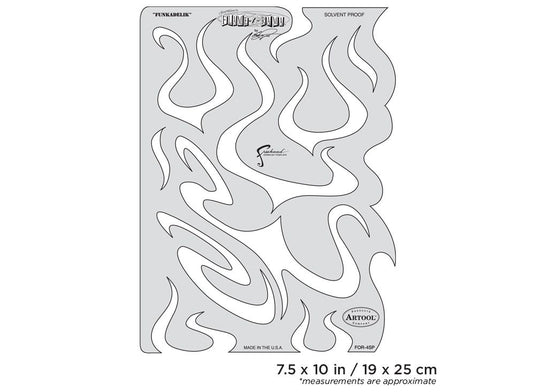 Iwata Artool Freehand Airbrush Templates Flame-o-rama Funkadelik by Craig Fraser