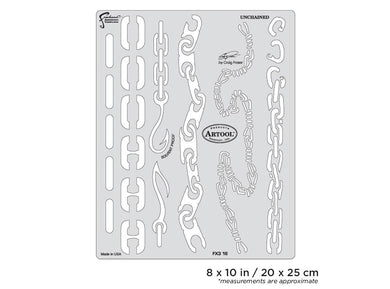 Iwata Artool FX3 Unchained Freehand Airbrush Template by Craig Fraser