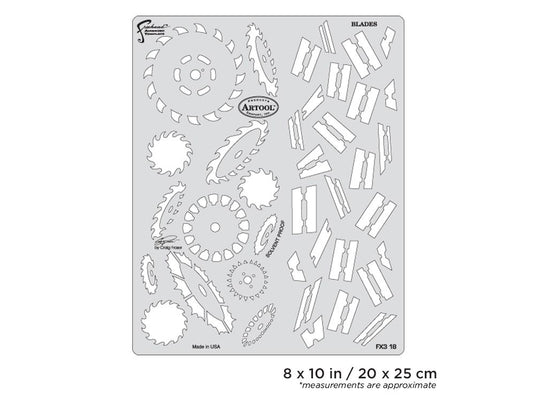 Iwata Artool FX3 Blades Freehand Airbrush Template by Craig Fraser