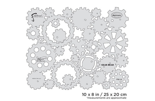 Iwata Artool FX II Gear Head Freehand Airbrush Template by Craig Fraser