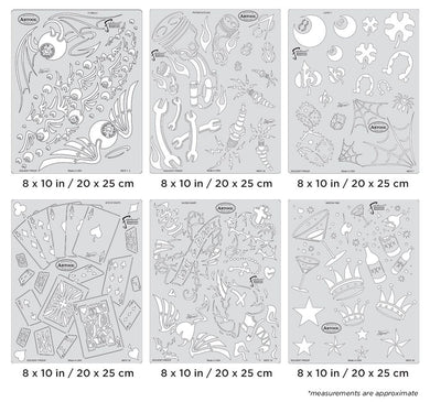 Iwata Artool Kustom Kulture Freehand Airbrush Template Set by Craig Fraser