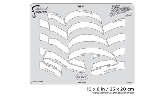 Iwata Artool Patriotica Red Freehand Airbrush Template by Craig Fraser