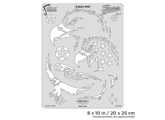 Iwata Artool Patriotica Eagle One Freehand Airbrush Template by Craig Fraser