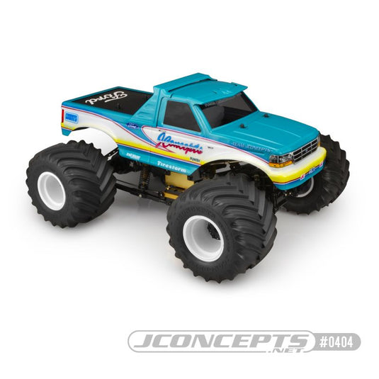 JConcepts 1993 Ford F-250 monster truck body w/racerback and sun visor (Fits - 7