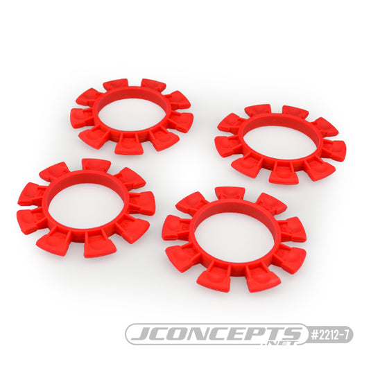 JConcepts Satellite tire gluing rubber bands - Red - fits 1/10th, SCT and 1/8th buggy