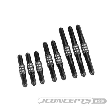 Jconcepts RC10 Classic Fin titanium turnbuckle set, black - 8pc