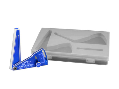 JConcepts Aluminum camber gauge, 85mm - blue