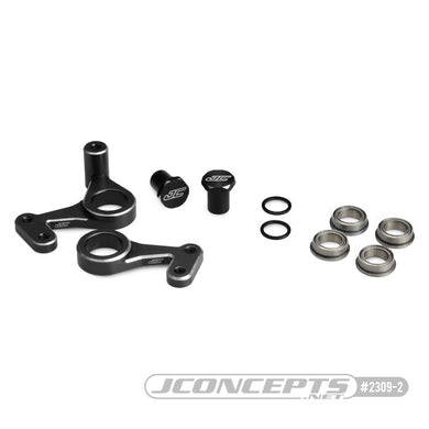 JConcepts RC10 aluminum steering bell-crank set - black