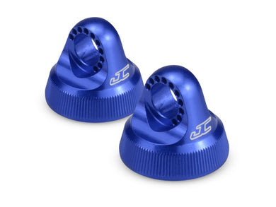 JConcepts Fin, 12mm V2 Shock Cap (Blue)(2) B5, B5M, T5M, SC5M, B6, B6D