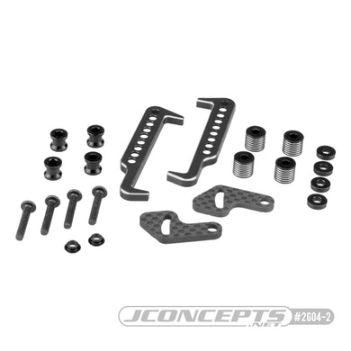 JConcepts B6.4 | T6.4 | SC6.4, swing operated battery retainer set - Black