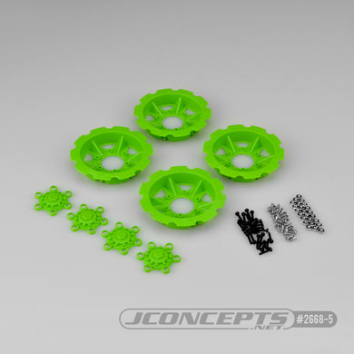 JConcepts Tracker Wheel Discs 4pc - Green (Fits - #3379 Dragon Wheels)