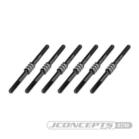 JConcepts B6.3 Fin Titanium turnbuckle set - black, 6pc. (Fits - B6 gen models)