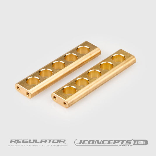 JConcepts Regulator Brass Horizonal Chassis Member - 2pc Fits JConcepts Regulator Chassis Conversion