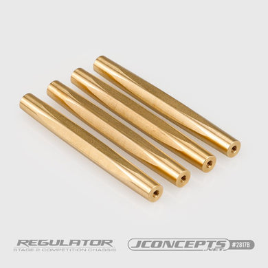 JConcepts Regulator Brass Chassis Brace Tube - 4pc Fits JConcepts Regulator Chassis Conversion