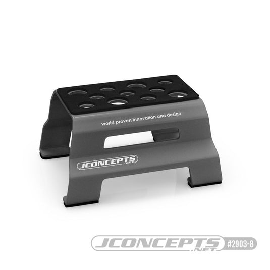 JConcepts Metal Car Stand (1/10 and 1/8 vehicles) - Gray