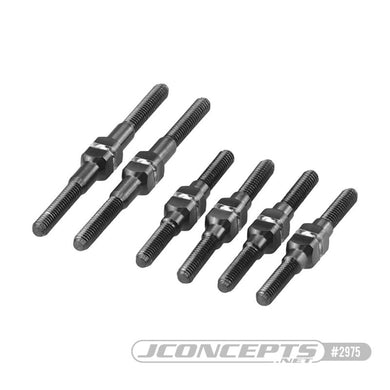 JConcepts Mini-T 2.0 | Mini-B Fin titanium turnbuckle set, black (6)