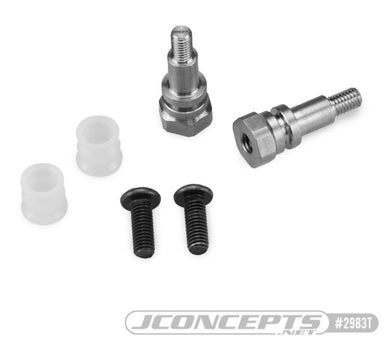 JConcepts B6.4 Fin Titanium rear shock stand-offs w/ bushing - 10mm