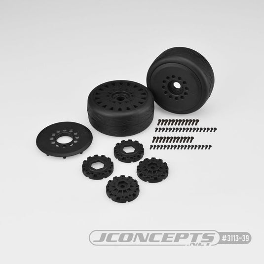 JConcepts Speed Claw - platinum compound, belted, pre-mounted on black