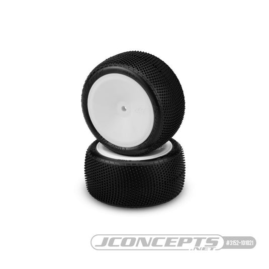 JConcepts Fuzz Bite LP Pink Compound Pre-Mounted on 3348White Wheels.Fits Ã¢â‚¬â€œ 1/10th Rear 2wd and 4wd Vehicles