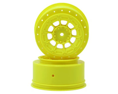 JConcepts Hazard - Losi Ten SCT-E, Ten SCT-Nitro and 22 SCT wheel - yellow - 2pc.