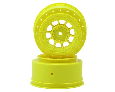 JConcepts Hazard - Losi Ten SCT-E, Ten SCT-Nitro and 22 SCT wheel - yellow - 2pc.