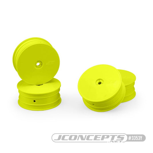 JConcepts Mono - TLR 22X-4 B74.1 XRAY XB4 Front Wheel - Yellow - 4pc Fits TLR 22X-4 B74.1