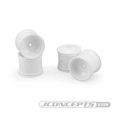 JConcepts Super Dish Rustler Stampede 2.2Ã¢â‚¬Â Rear Wheel - White - 4pc Fits Traxxas Rustler Stampede Rear