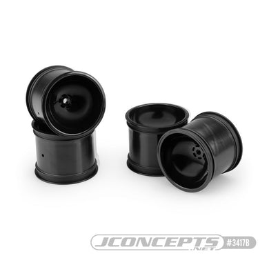 JConcepts Super Dish Rustler Stampede 2.2Ã¢â‚¬Â Front Wheel - Black - 4pc Fits Traxxas Rustler Stampede Front