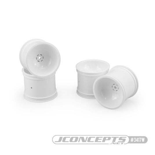 JConcepts Super Dish Rustler Stampede 2.2Ã¢â‚¬Â Front Wheel - White - 4pc Fits Traxxas Rustler Stampede Front