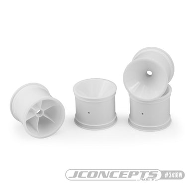 JConcepts Mono RC10T, T2, T3, GT Front Wheel - White - 4pc Fits RC10T, T2, T3, GT