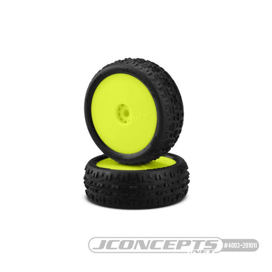 Swagger - pink compound - pre-mounted, yellow wheels (Fits - Losi Mini-B front)