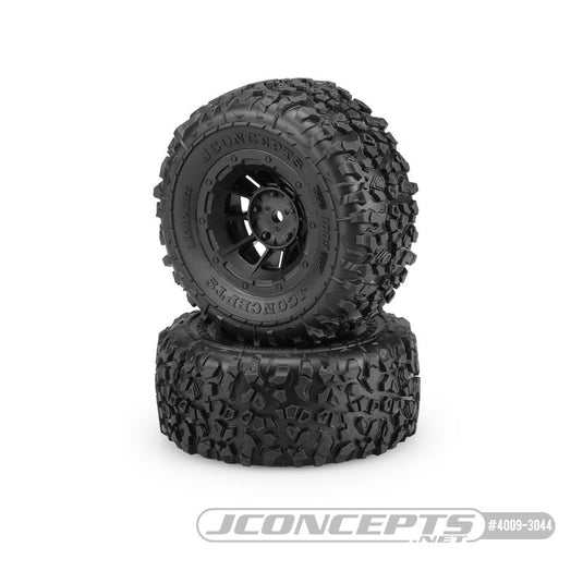 JConcepts Landmines - Pre-Mounted On JCO3351B Hazard Wheels, Yellow Compound - (Fits - Traxxas Slash R, 4X4 F&R)