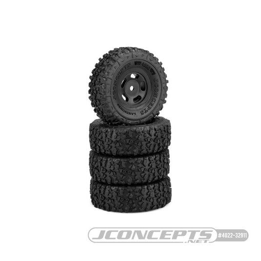 JConcepts Landmines - Green Compound - Pre-Mounted, Black #3431B Glide 5 Wheel (Fits - SCX24)