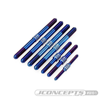 JConcepts Tekno NB48 2.1 Fin Titanium Turnbuckle Set - Burnt Blue (7)