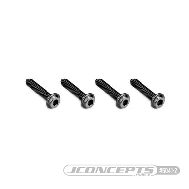 JConcepts 3x14mm Top Hat Titanium Screw (Screw Applications With 3mm) - Stealth Black (4)