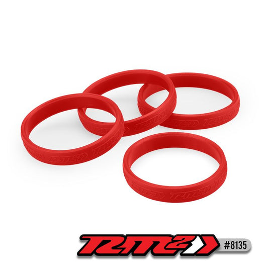 JConcepts RM2 Red Hot Tire Bands - Red - Fits 1/10th & 1/8th Off-Road Tires
